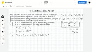 Probabilidad Regla general de la adición [upl. by Eyot598]