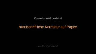 Korrektur und Lektorat  handschriftlich auf Papier  Teil 2 [upl. by Renat]