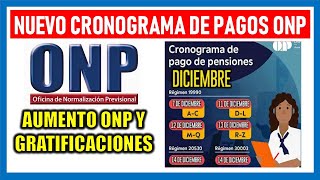 NUEVO CRONOGRAMA PARA EL PAGO ONP DEL PERIODO DICIEMBRE 2023 PENSIONES Y GRATITIFACIONES [upl. by Ydnyc]