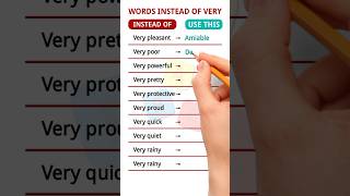 Using BIGGER words to sound smarter shorts esl wordsinsteadofvery [upl. by Ahsirtal]