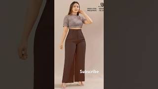 Jins crop top design 2024 latest outfit fashiontrends latesetcollections newcroptop newdesigns [upl. by Elison]