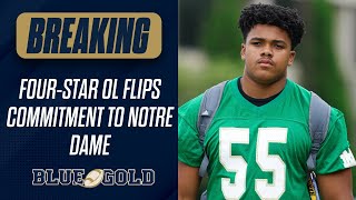 Notre Dame FLIPS fourstar OL Cam Herron from Iowa  Mike Singers reaction [upl. by Krystle]