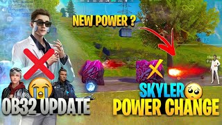 Character Ability Change In Free Fire  Skyler Character Ability Change [upl. by Yllac]