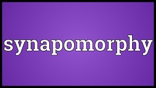 Synapomorphy Meaning [upl. by Jaquenette]