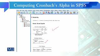 Computing Cronbachs Alpha in SPSS  Quantitative Research Methodology  SOC509Topic203 [upl. by Pentha837]