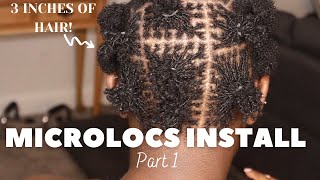 DIY MICROLOCS INSTALL  Part 1  partinggrid interlocking short hair starter locs [upl. by Cozza121]