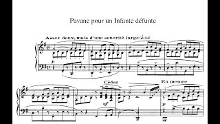 Ravel  Pavane pour une infante défunte piano score [upl. by Daniyal]