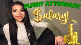 HOW MUCH DO FLIGHT ATTENDANTS MAKE IN 20182019 [upl. by Tnomad9]