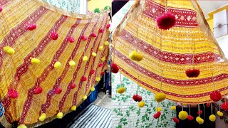 ✨️Bridal Entry Dupatta For Dulhan Fully customised bridal entry Chunni with Tassels below [upl. by Levey]