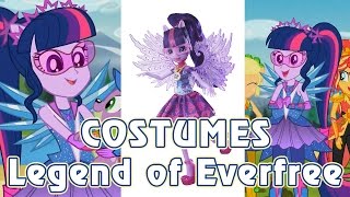 Legend of Everfree  Equestria Girls 4  ALL COSTUMES [upl. by Doralin]