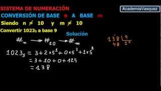 Caso 3 Convirtiendo de Base n a Base m  Ejercicio 1 [upl. by Cohette86]