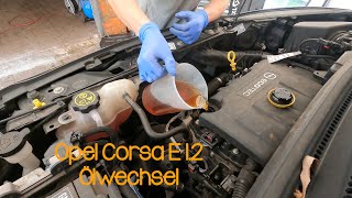 Opel Corsa E 12 Ölwechsel [upl. by Warram]