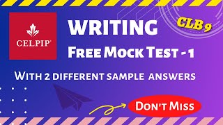 CELPIP Writing  Free Mock Test 1  With 2 Different Sample Answers  The Australian Academy [upl. by Oisinoid]