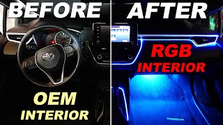 Car Interior Ambient Lighting RGB LED Glow Kit Review Universal Kit for all Vehicles [upl. by Ingrim]