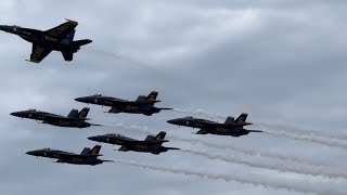 Blue Angels  Delta Flat Pass Pitch up Break [upl. by Bracci]