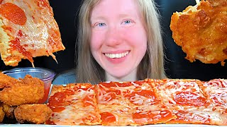 ASMR PIZZA amp WINGS MUKBANG EATING SOUNDS [upl. by Leaj]