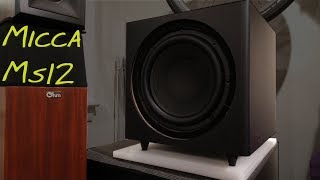 Micca MS12 Subwoofer Z Reviews FULL STEREO RECORDING [upl. by Tempa]