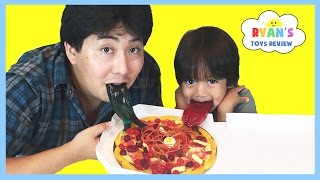 Ryan and Daddy Gummy Pizza Challenge [upl. by David396]