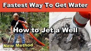 Fastest Way To Get Water  NEW METHOD  How to Jet Drill a Well using a Mud Pump and Pressure Washer [upl. by Arola]