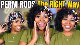 The Easiest Way To Do a PERM ROD SET  Perm Rods on Natural Hair  Step by Step [upl. by Cattier]