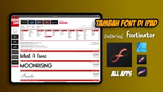 TAMBAH FONT DI IOS IPAD IPHONE TUTORIAL [upl. by Niar]