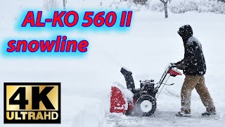 Снегоуборщик ALKO Snowline 560 ii работа со снегом [upl. by Toddy]