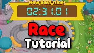 BTD6 Race Tutorial  guide  No Ace Micro  Rushing Through The Lab [upl. by Heinrik]