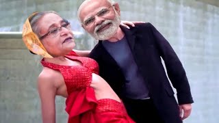 Khairun Lo Tor Lamba Mathar Kesh  Modi Hasina Dance  Bangla Funny Song [upl. by Ignatius]