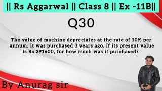 The value of machine depreciates at the rate of 10 per annum It was purchased 3 years ago If [upl. by Dorwin]