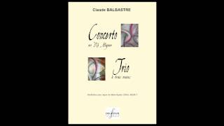 Claude BALBASTRE  Concerto en Ré Majeur et Trio à trois mains pour orgue [upl. by Adahsar268]