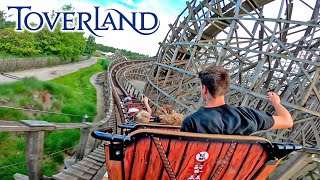 TROY  Back Row POV  4K  Toverland Roller Coaster [upl. by Rush]