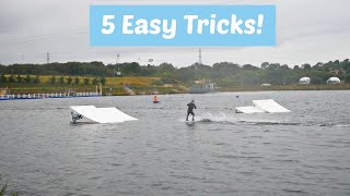 5 Easy Wakeboard Tricks For Beginners  Cable Wakeboarding  How To [upl. by Annahael]