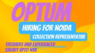 Hiring in Optum global solutions  Noida  freshers amp experienced  viral youtuber [upl. by Nwahsan]