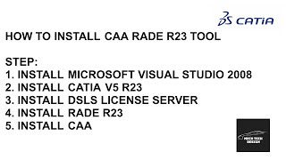 CATIA V5R23 CAA RADE INSTALLATION  CATIA CAA  CATIA CUSTOMIZATION AND AUTOMATION [upl. by Akimrej904]