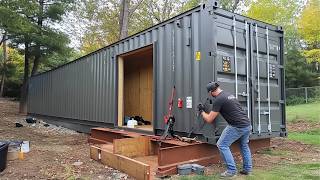 Man Builds Amazing DIY Container Workshop  Start to Finish by BendheimBoards [upl. by Richey]