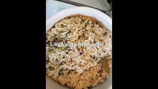 Pigeon peas  gungo peas and rice jamaica ricerecipe riceandpeas [upl. by Sorci]