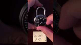 How to open a combination Master Lock [upl. by Tatia]