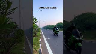 HayabusaZx14r chasing Ninja Zx10r on wheelie  Zx10r wheelie flyby [upl. by Iggam]