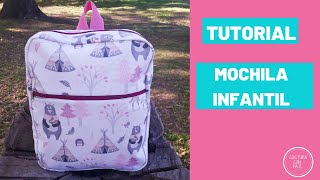 DIY CÓMO HACER UNA MOCHILA INFANTIL  mochila escolar [upl. by Sheryl]