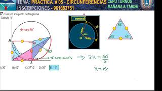 PRACTICA  05 CIRCUNFERENCIAS CEPU UNJBG 2021 [upl. by Htnicayh]