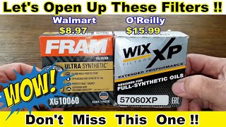 Fram Ultra XG10060 Oil Filter vs Wix 57060XP Oil Filter Cut Open Comparison [upl. by Nahshon]