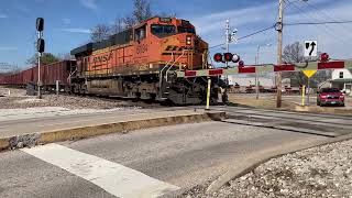 BNSF 6194 Lead’s the UCAKCDG Southbound Work Train in Rogersville Missouri 222024 [upl. by Yelnikcm333]