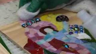 How to Make Glass Mosaics  How to Remove Excess Grout in Glass Mosaics [upl. by Prussian]