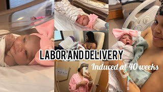 Labor and Delivery Vlog 🎀 induced at 40 weeks  2024 [upl. by Attenoj402]