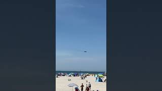 Fighter jet flyover military navy airshow godblessamerica beach jonesbeach fighterjet jet [upl. by Hobard475]