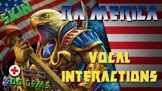 「SMITE」 Ramerica Skin Vocal Interactions and Emotes [upl. by Liza]