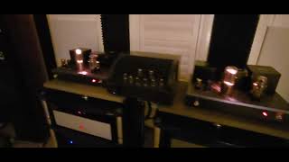 211 tube monoblock amps Duntech Senator Lampizator DAC Naim streamer PS Audio P10 [upl. by Bertila934]