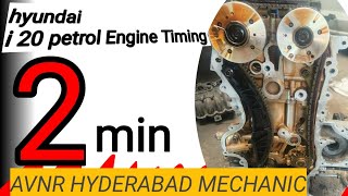 how to hyundai i20 petrol timing chain mark location hyundai i20 engine timing mechanic hyundai [upl. by Rauscher]