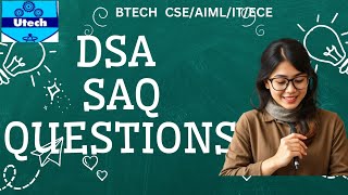 dsa SAQ questions sem preparation makaut BTECH [upl. by Sirehc]