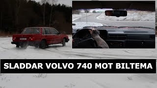 Sladdar volvo 740 mot Biltema BILTEMAKÖRV 20 [upl. by Htessil]